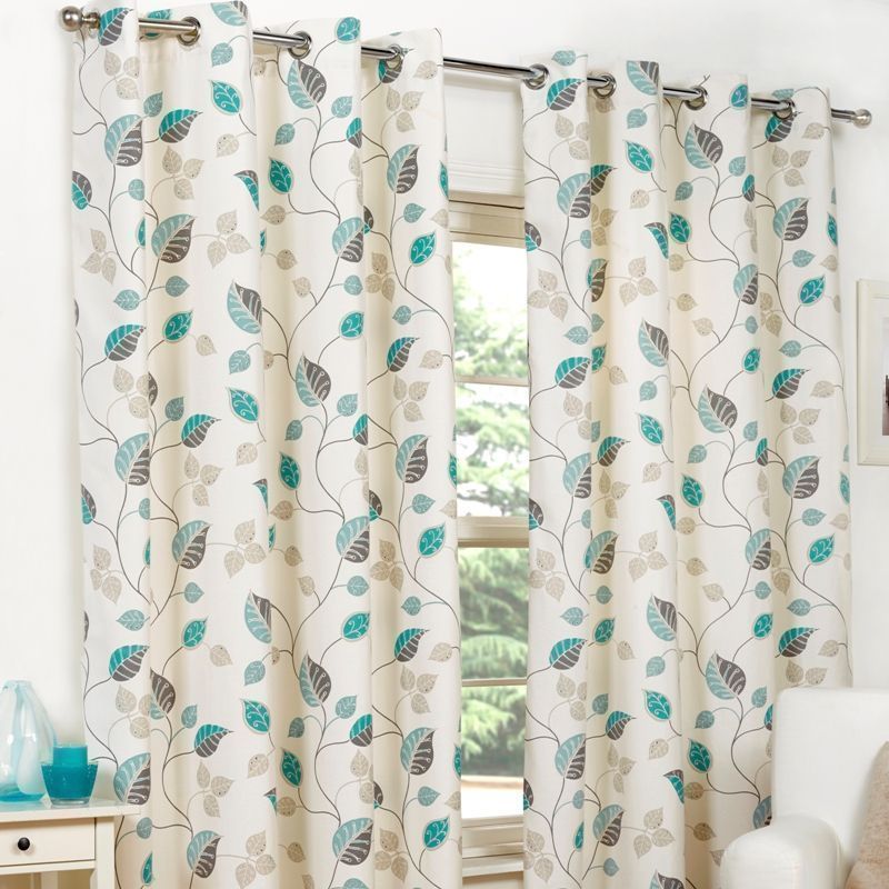 April Curtains (45" Width x 54" Drop) - Teal